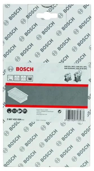 FILTRE PLISSE PLAT POLYETH. BOSCH 2607432034