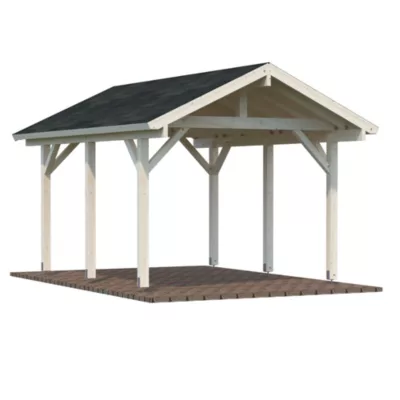 Carport toit plat en bois Palmako Robert 1 voiture 20,1 m²