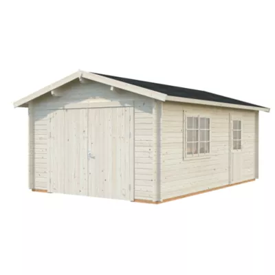 Garage en bois Roger Palmako avec porte double ép.44mm 26,3m²