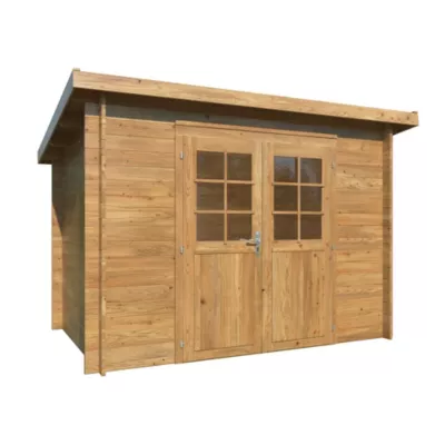 Abri de jardin Palmako Alice en bois traité autoclave marron surface extérieure totale 7m²