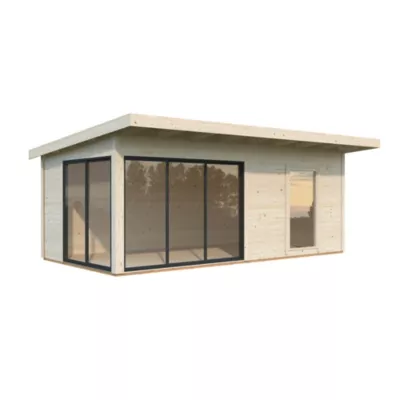 Abri de jardin Palmako Andréa bois ép.44 mm surface totale 25,7m²