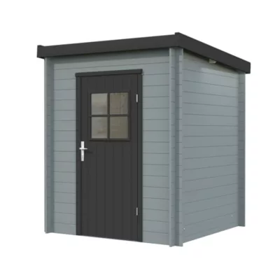 Abris de jardin White Wood Zoe 1 Peint Gris ép.19mm surface extérieure totale 3,2m²