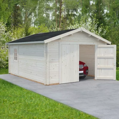 Garage Palmako Danube porte en bois ép.44mm 24 m²