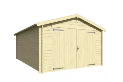 Garage double pente bois Lasita Maja Lewis double portes
