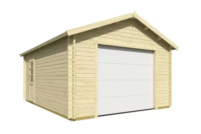 Garage double pentes en bois Lasita Maja Ari 44