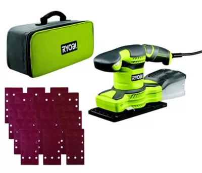 Ponceuse vibrante Ryobi RSS280-SA30 1/3 de feuille 800W + 30 feuilles abrasives