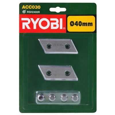 2 lames pour broyeur Ryobi RSH2400R