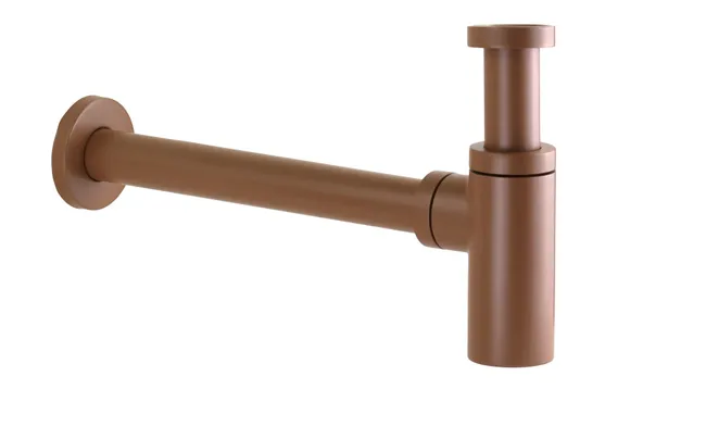 Siphon d'évier rond rose métallisé Pollini Acqua Desing SI0000103A3 - Rose Métallisé