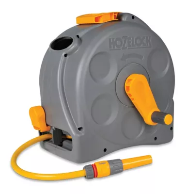 Dévidoir mural compact équipé avec tuyau d'arrosage Hozelock 25 m