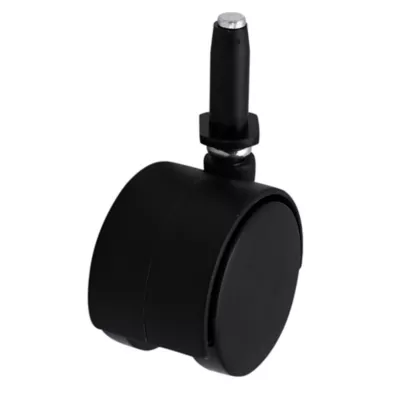 Roulette jumelée pivotante sans frein ø50 mm, tige, charge max 40kg