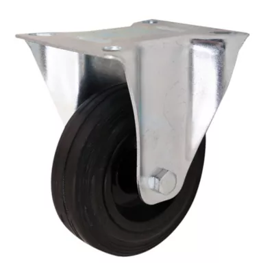 Roulette fixe ø10 cm,75 kg Caoutchouc