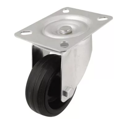 Roulette pivotante noire ø8 cm, charge max 70 kg