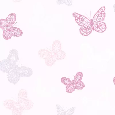 Papier peint Papillons 1005 x 52cm rose, Mauve