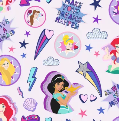 Papier peint Portraits de princesses Disney L.1000 x l.53cm multicolore