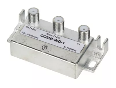Coupleur / découpleur TV 2 entrées UHF/SAT - Fiche F