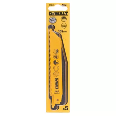 5 lames de scie égoïne BIM DeWalt Multimatériaux