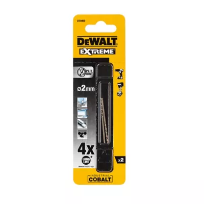 Foret métal (x2) - dimensions Ø.2 x L.49 mm - emmanchement 3 méplats - DeWalt