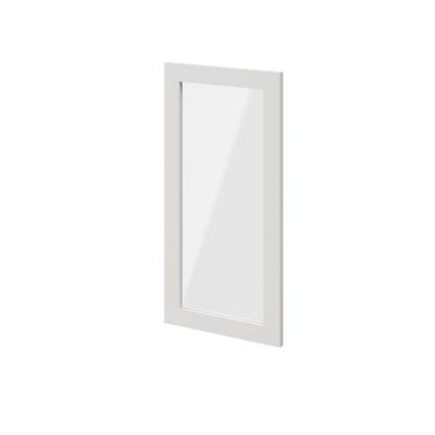 Porte battante verre transparent blanche GoodHome Atomia H. 74,7 x L. 37,2 cm