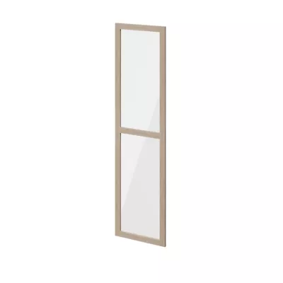 Porte battante verre transparent effet chêne GoodHome Atomia H. 187,2 x L. 49,7 cm