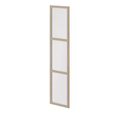Porte battante verre opaque effet chêne GoodHome Atomia H. 224,7 x L. 49,7 cm