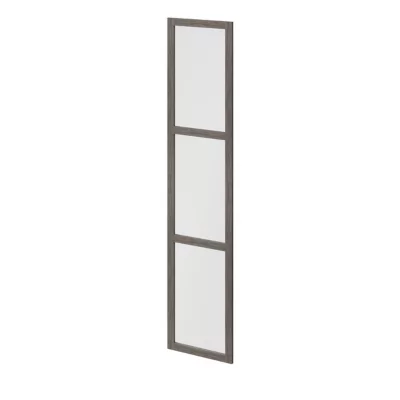 Porte battante verre opaque effet chêne grisé GoodHome Atomia H. 224,7 x L. 49,7 cm