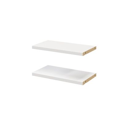 2 tablettes blanches GoodHome Atomia L. 33,9 x P. 18,2 cm