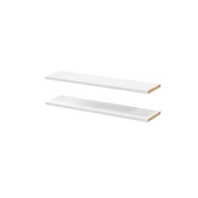 2 tablettes blanches GoodHome Atomia L. 71,4 x P. 18,2 cm