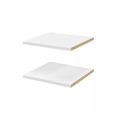 2 tablettes blanches GoodHome Atomia L. 33,9 x P. 33,2 cm