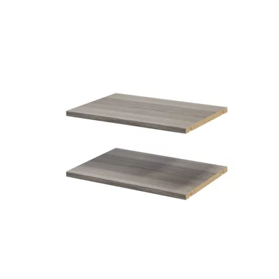 2 tablettes effet chêne grisé GoodHome Atomia L. 46,4 x P. 33,2 cm