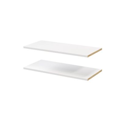 2 tablettes blanches GoodHome Atomia L. 71,4 x P. 33,2 cm
