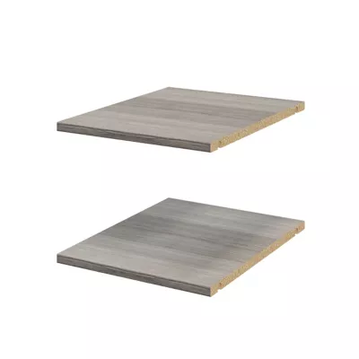 2 tablettes effet chêne grisé GoodHome Atomia L. 33,9 x P. 43,2 cm