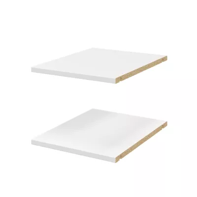 2 tablettes blanches GoodHome Atomia L. 33,9 x P. 43,2 cm