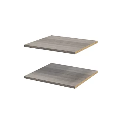 2 tablettes effet chêne grisé GoodHome Atomia L. 46,4 x P. 43,2 cm