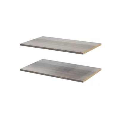 2 tablettes effet chêne grisé GoodHome Atomia L. 71,4 x P. 43,2 cm