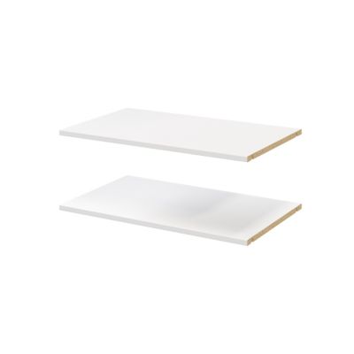 2 tablettes blanches GoodHome Atomia L. 71,4 x P. 43,2 cm