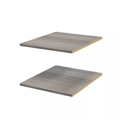 2 tablettes effet chêne grisé GoodHome Atomia L. 46,4 x P. 56,2 cm