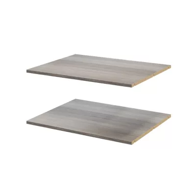 2 tablettes effet chêne grisé GoodHome Atomia L. 71,4 x P. 56,2 cm