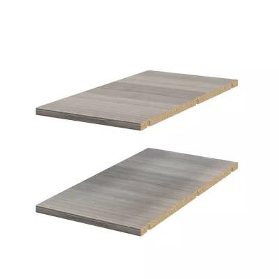 2 tablettes d'angle effet chêne grisé GoodHome Atomia L. 29,2 x P. 56,2 cm