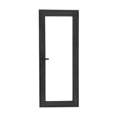 Porte fenêtre PVC 1 vantail tirant GoodHome gris - l.80 x h.215 cm, tirant droit