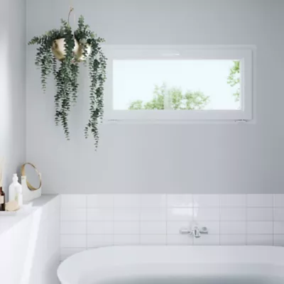 Image principale de Fenêtre abattante par le haut double vitrage GoodHome en PVC blanc l.65 x H.48 cm