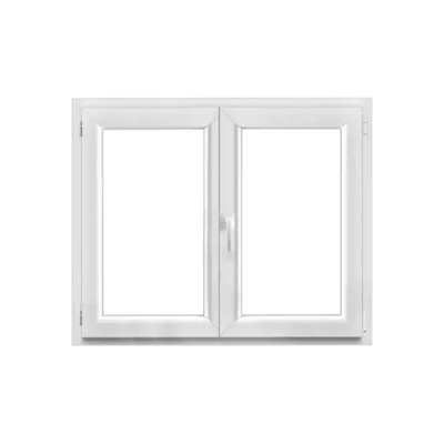 Image principale de Fenêtre 2 vantaux oscillo-battante, tirant droit double vitrage GoodHome en PVC blanc l.125 x H.98 cm
