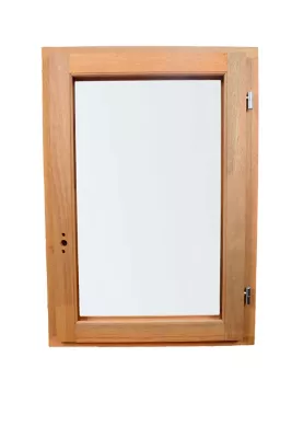 Fenêtre 1 vantail tirant droit double vitrage GoodHome en bois marron l.65 x H.97,8 cm