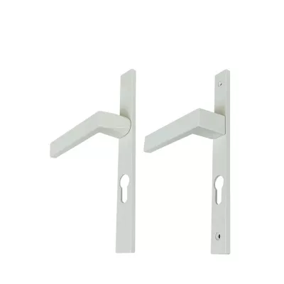 Image principale de Poignée aluminium carré cylindre blanc pour porte fenêtre pvc blanc
