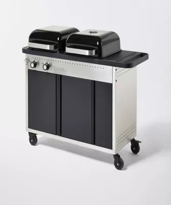 Barbecue Hybride gaz et charbon de bois Rockwell
