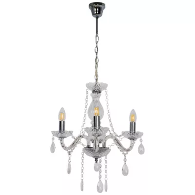 Lustre Gacruz 3 ampoules E14 IP20 argent