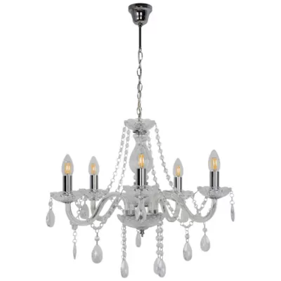 Lustre Gacruz 5 ampoules E14 IP20 argent