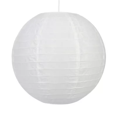 Abat-jour papier Raqis Ø28cm GoodHome Blanc