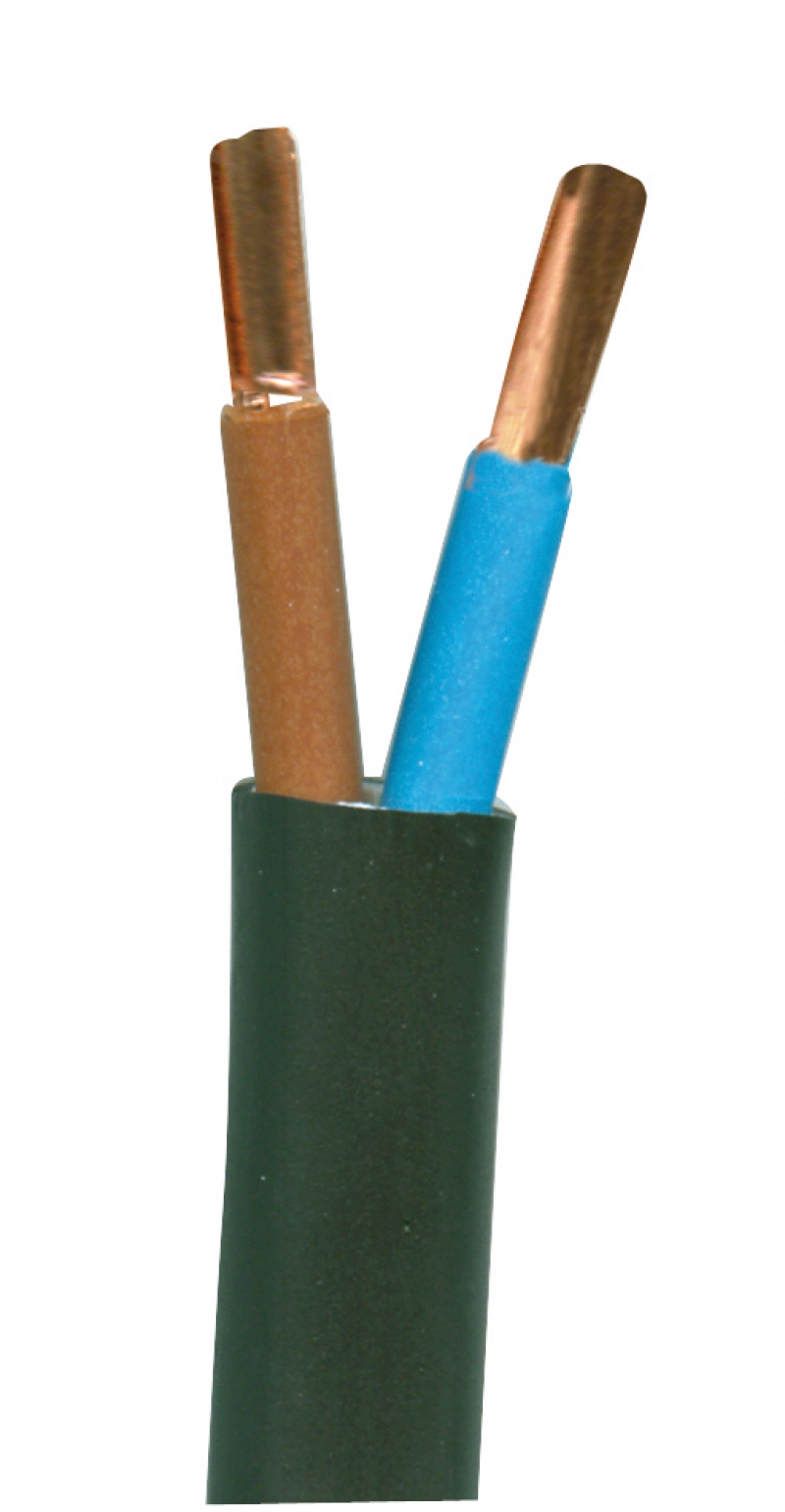 Câbles industriels rigides U1000 R2V âme cuivre nu massif 1,5 à 4 mm2 - âme cuivre nu câblé 6 mm2 et plus isolant PRC/gaine de bourrage/gaine ext. PVC noir tension nominale : 1000 V - norme NF C 32-321 utilisations : installations industrielles, colonnes montantes d'immeubles, pose sans protection mécanique à l'air libre, fixé aux parois ou sur chemins de câbles, pose avec protection mécanique pour les branchements souterrains, rayon decourbure : 6 fois le diamètre extérieur