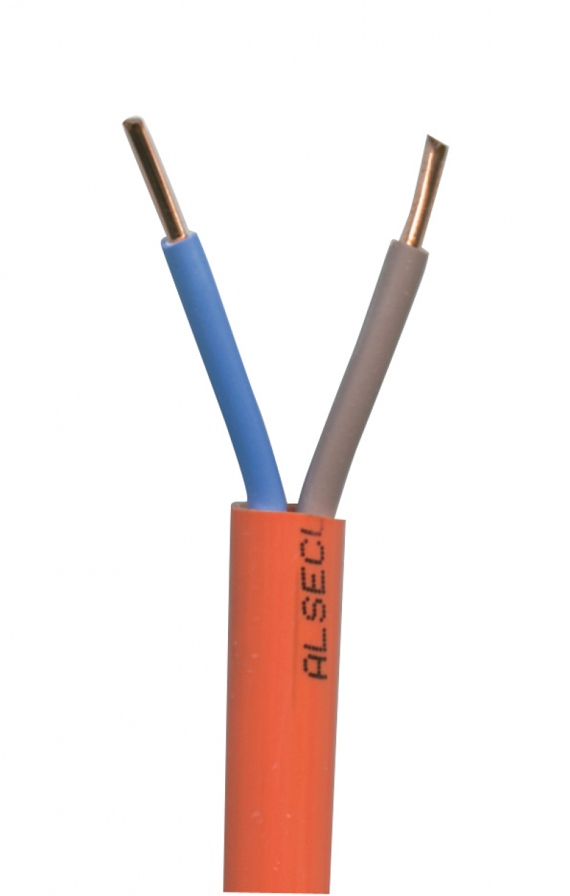 Câbles de sécurité incendie PYROLYON-SNA résistant au feu - non propagateur de la flamme âme cuivre nu massif isolant élastomère de silicone/gaine polyoléfine sans halogène orange tension nominale : 300/500 V - norme NF C 32-310