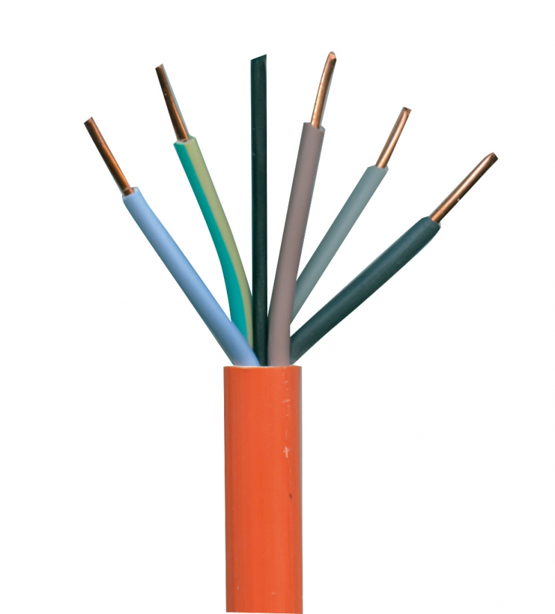 Câbles de sécurité incendie PYROLYON-SNA résistant au feu - non propagateur de la flamme âme cuivre nu massif isolant élastomère de silicone/gaine polyoléfine sans halogène orange tension nominale : 300/500 V - norme NF C 32-310